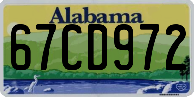AL license plate 67CD972