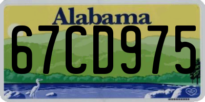 AL license plate 67CD975