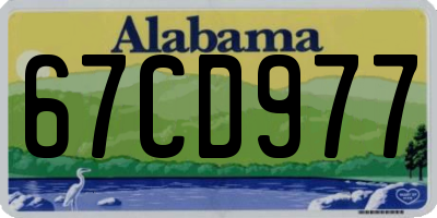 AL license plate 67CD977