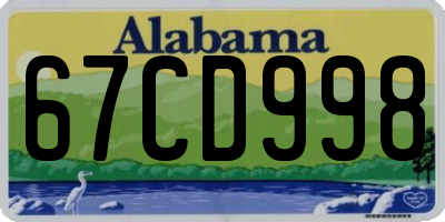 AL license plate 67CD998