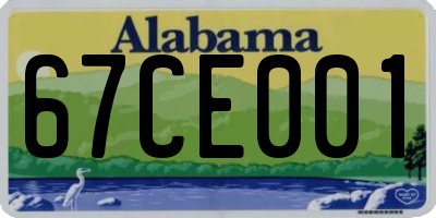 AL license plate 67CE001