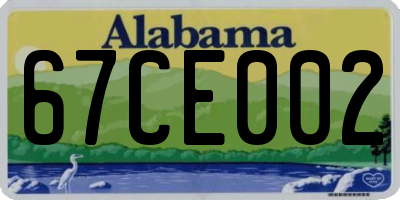 AL license plate 67CE002
