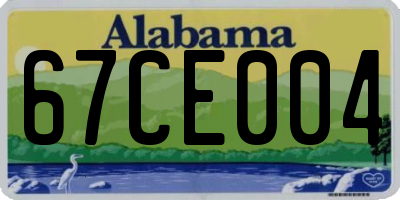 AL license plate 67CE004