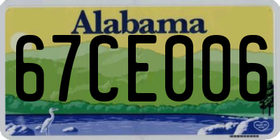 AL license plate 67CE006