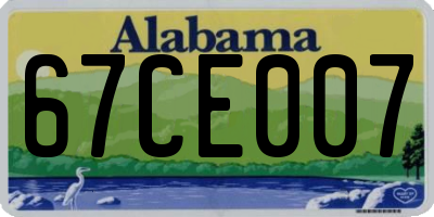 AL license plate 67CE007