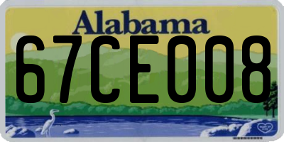 AL license plate 67CE008