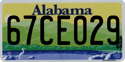 AL license plate 67CE029