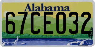 AL license plate 67CE032