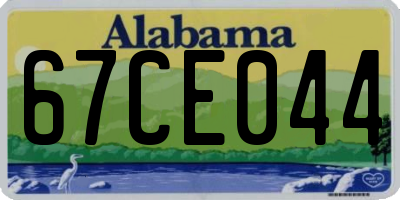 AL license plate 67CE044