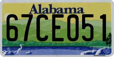 AL license plate 67CE051