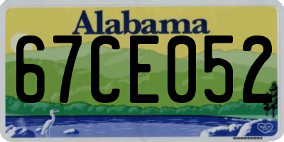 AL license plate 67CE052