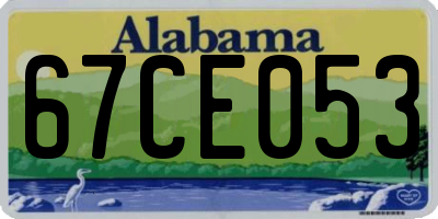 AL license plate 67CE053