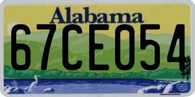 AL license plate 67CE054