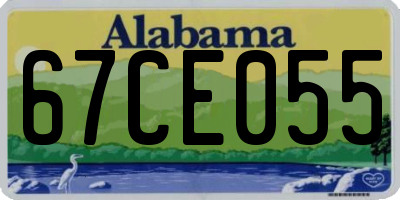 AL license plate 67CE055