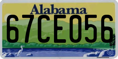 AL license plate 67CE056