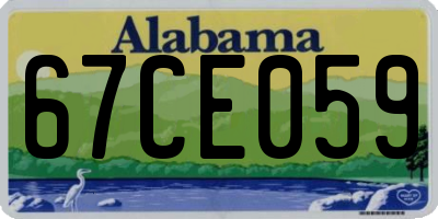 AL license plate 67CE059