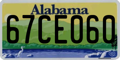 AL license plate 67CE060
