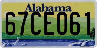 AL license plate 67CE061