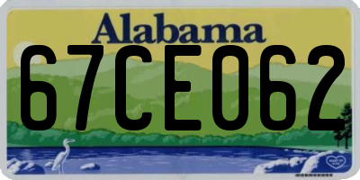 AL license plate 67CE062