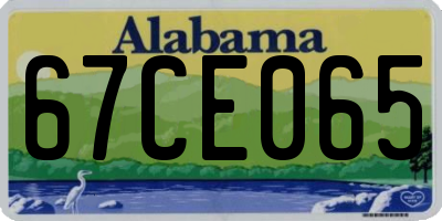 AL license plate 67CE065