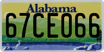 AL license plate 67CE066