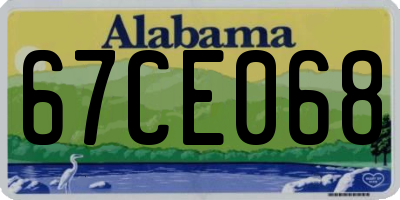 AL license plate 67CE068