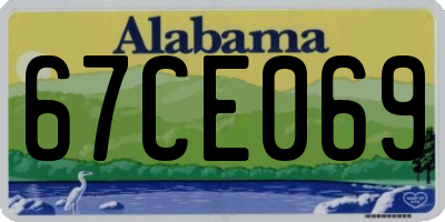 AL license plate 67CE069