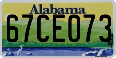 AL license plate 67CE073