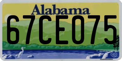 AL license plate 67CE075