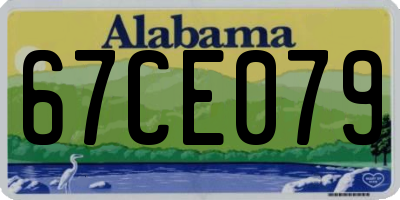 AL license plate 67CE079