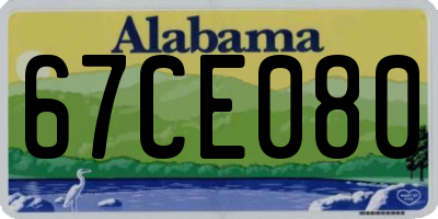 AL license plate 67CE080