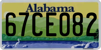 AL license plate 67CE082