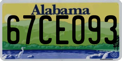 AL license plate 67CE093