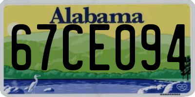 AL license plate 67CE094