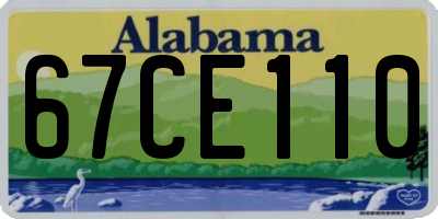 AL license plate 67CE110