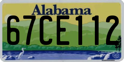 AL license plate 67CE112