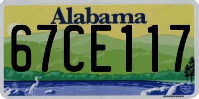 AL license plate 67CE117