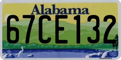 AL license plate 67CE132