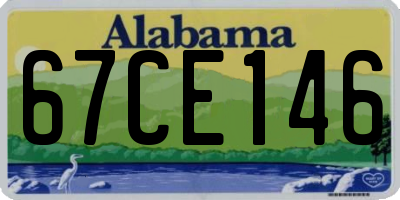AL license plate 67CE146