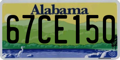 AL license plate 67CE150