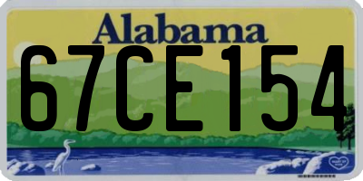 AL license plate 67CE154