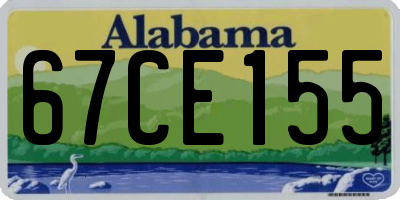 AL license plate 67CE155