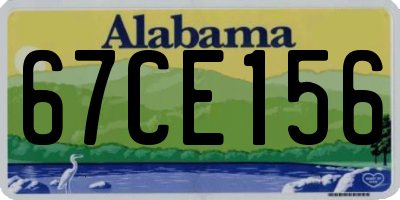 AL license plate 67CE156