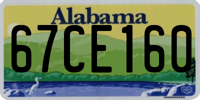 AL license plate 67CE160