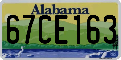 AL license plate 67CE163