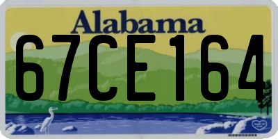 AL license plate 67CE164