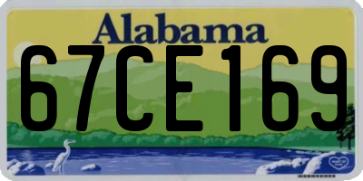 AL license plate 67CE169