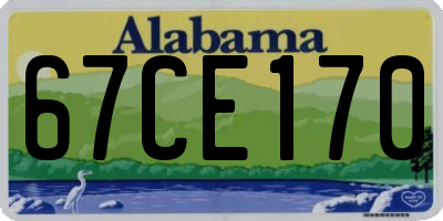 AL license plate 67CE170