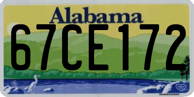 AL license plate 67CE172