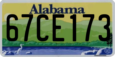 AL license plate 67CE173